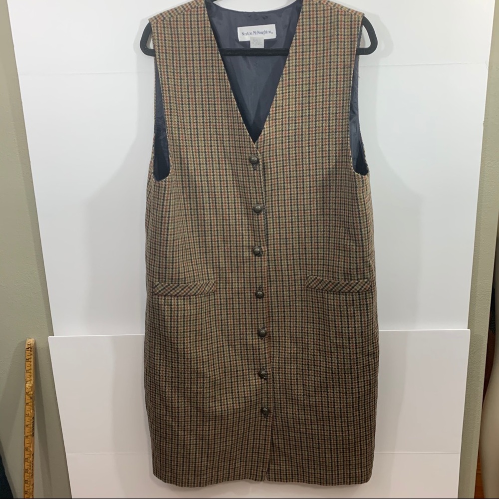 Vintage Plaid Button Up Dress